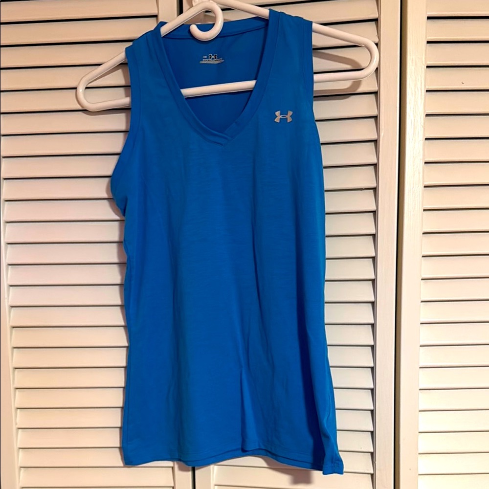 Under Armour Blue Fitted Sleeveless Tank Top